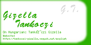 gizella tankoczi business card